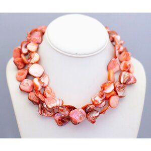 18 inch, Vintage Multi Strand Vibrant Stones Beads Necklace - CB1